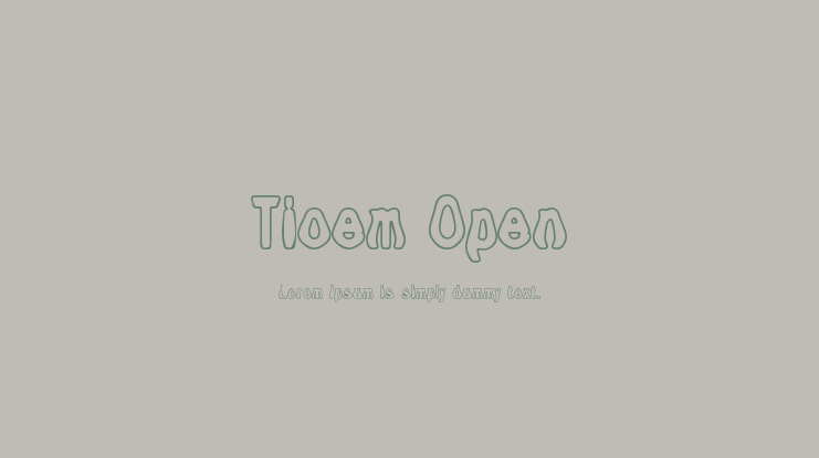 Tioem Open Font
