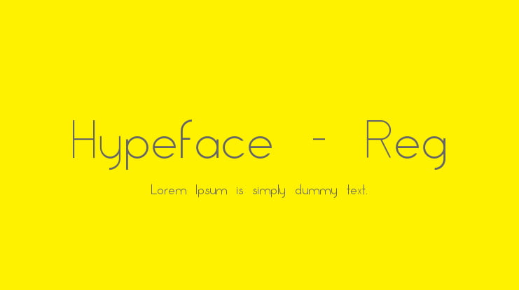 Hypeface - Reg Font