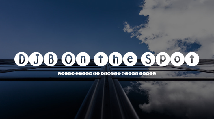 DJB On the Spot Font