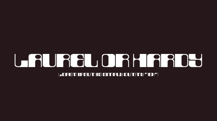 Laurel Or Hardy Font