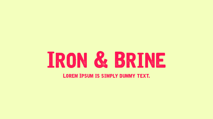 Iron & Brine Font