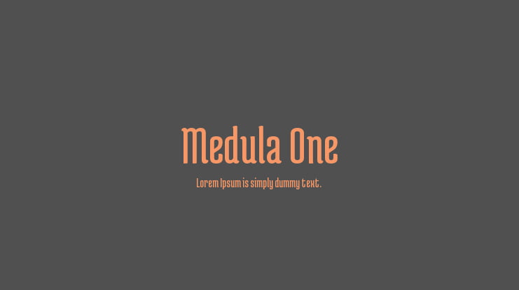 Medula One Font