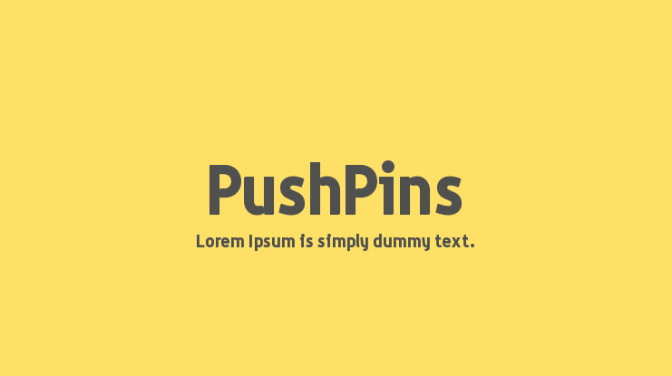 PushPins Font Family