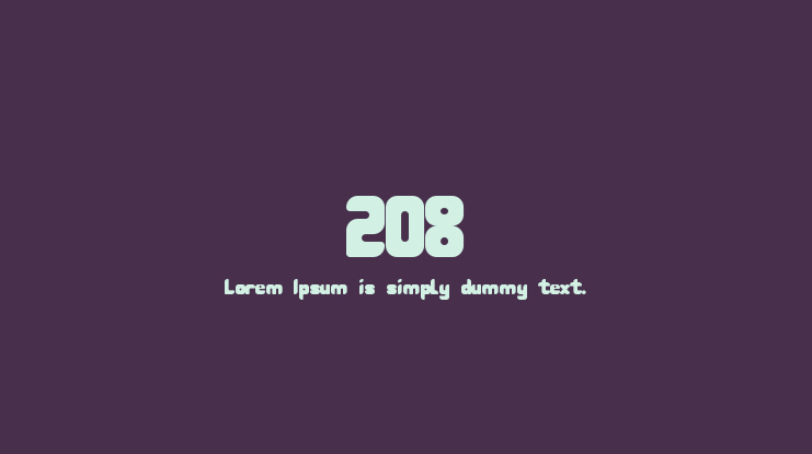 208 Font