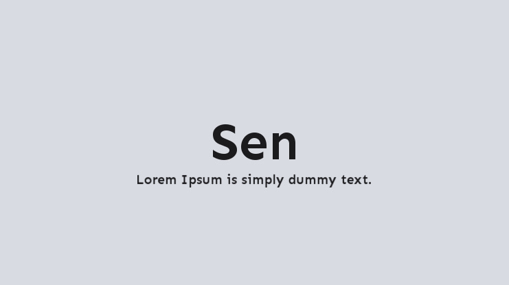 Sen Font Family