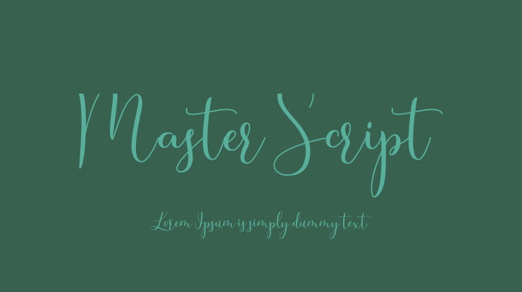 Master Script Font