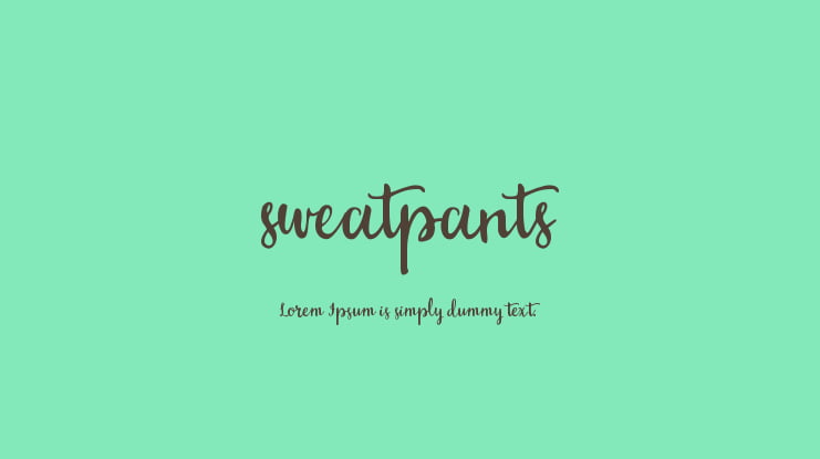 sweatpants Font