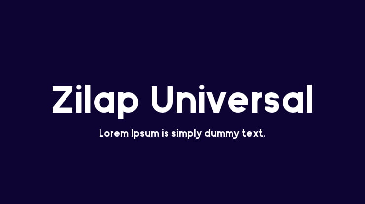 Zilap Universal Font Family