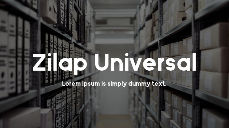 Zilap Universal Font Family