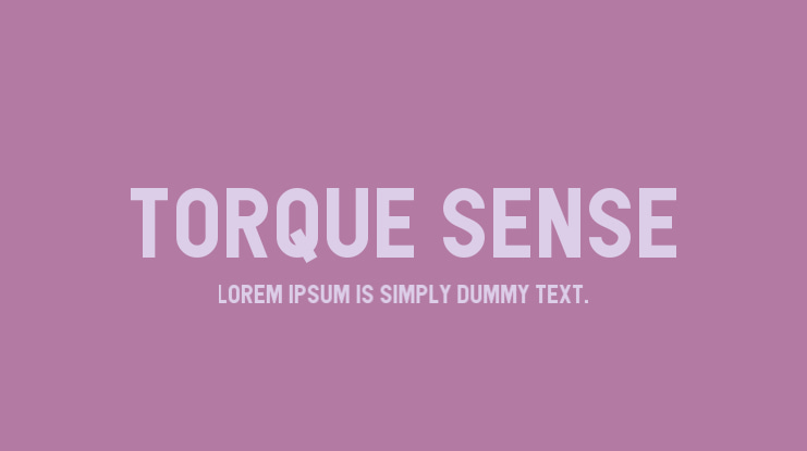 Torque Sense Font