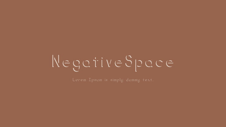 NegativeSpace Font
