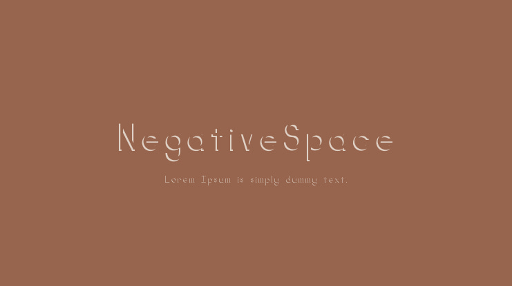 NegativeSpace Font