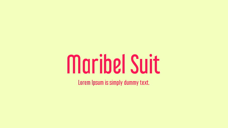 Maribel Suit Font