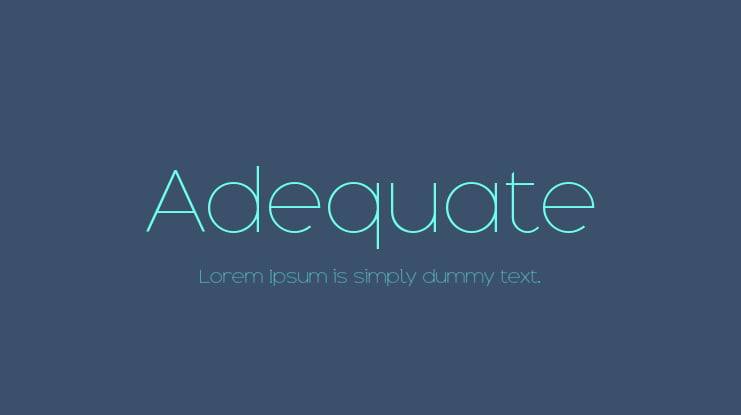 Adequate Font