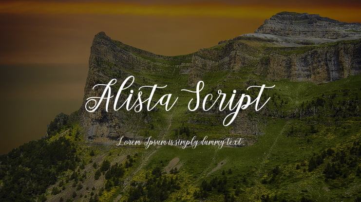 Alista Script Font
