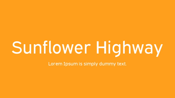 Sunflower Highway Font