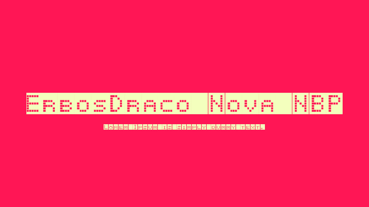 ErbosDraco Nova NBP Font Family