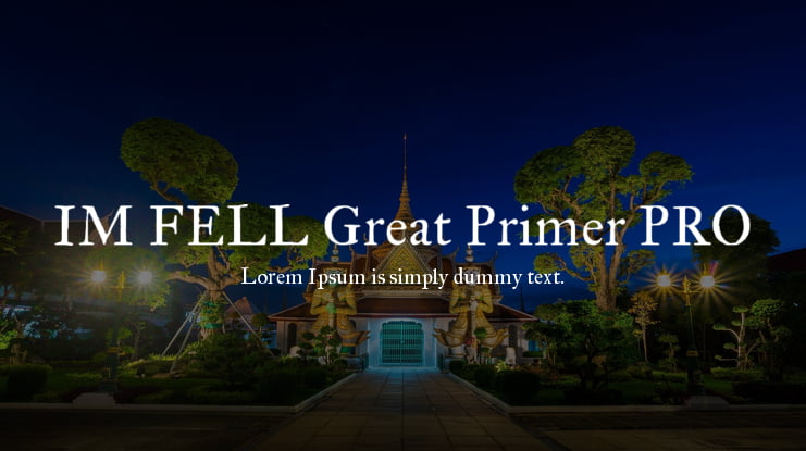 IM FELL Great Primer PRO Font Family