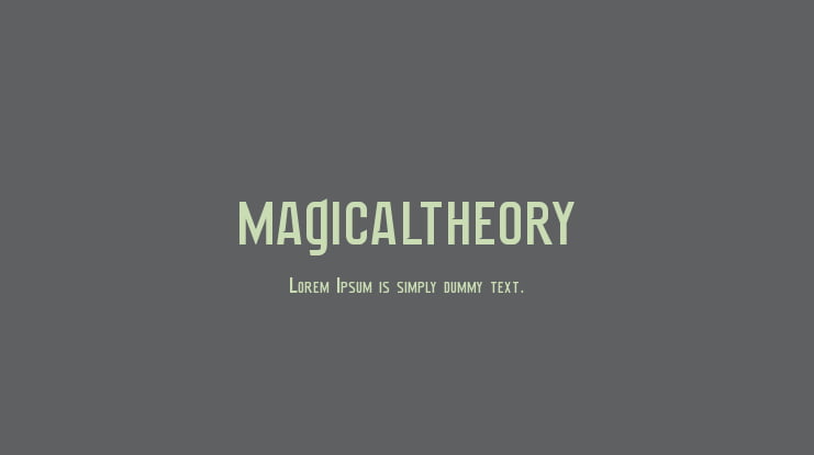 magicaltheory Font