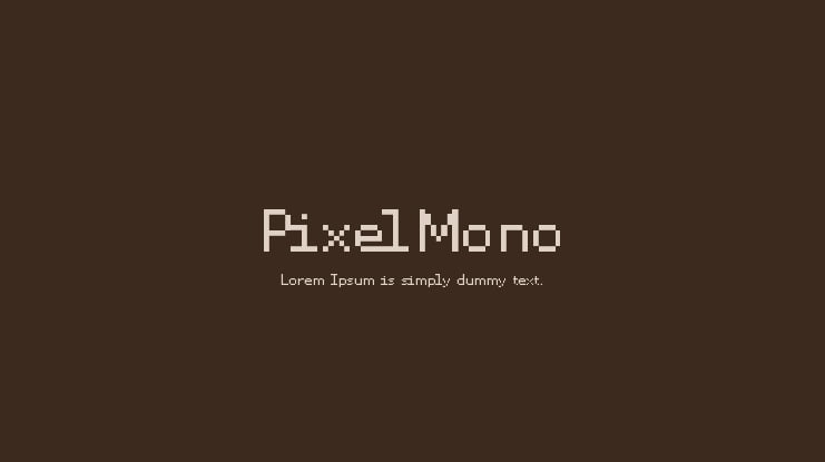 PixelMono Font