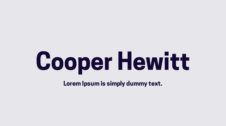 Cooper Hewitt Font Family