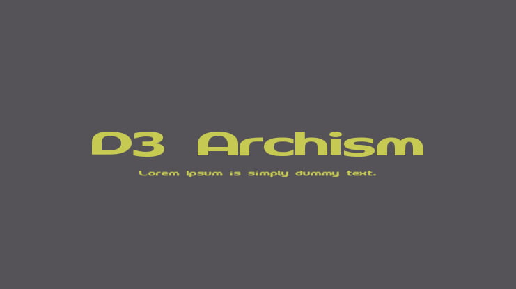 D3 Archism Font Family