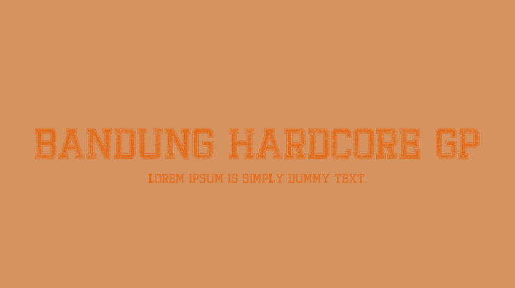 Bandung Hardcore GP Font