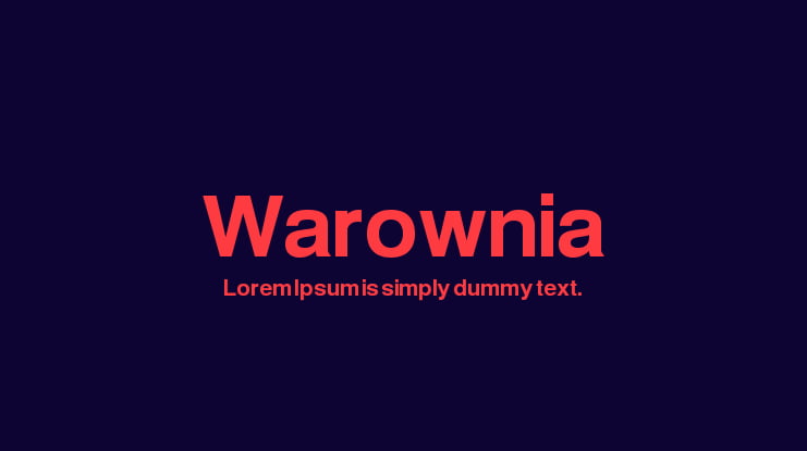 Warownia Font Family