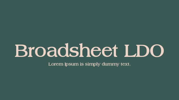 Broadsheet LDO Font Family