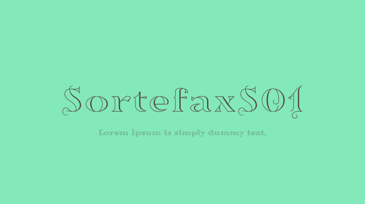 SortefaxS01 Font Family