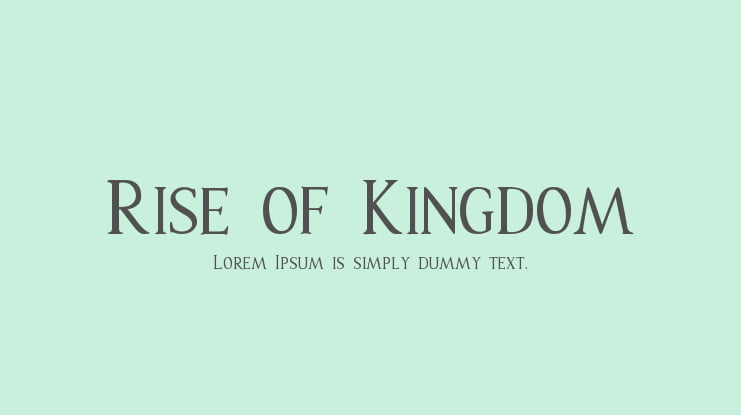 Rise of Kingdom Font
