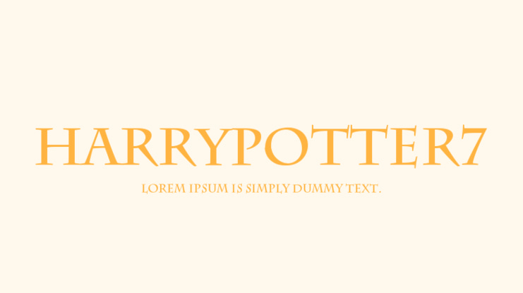 HarryPotter7 Font