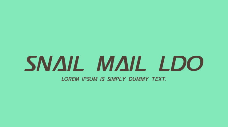 Snail Mail LDO Font