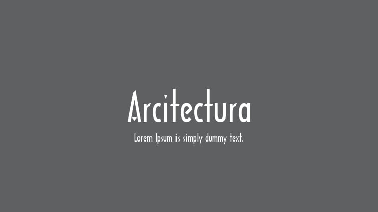 Arcitectura Font