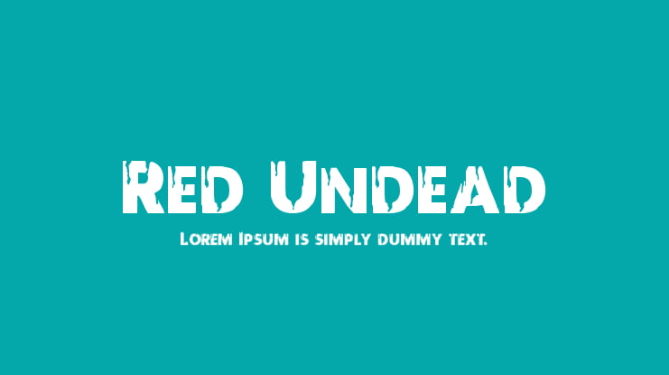 Red Undead Font Family