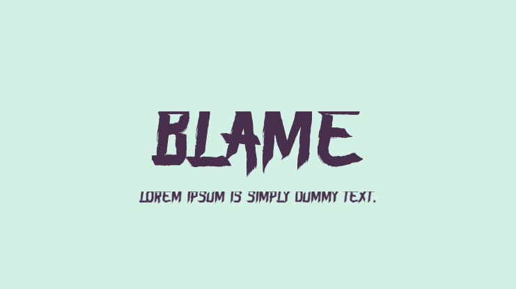 BLAME Font