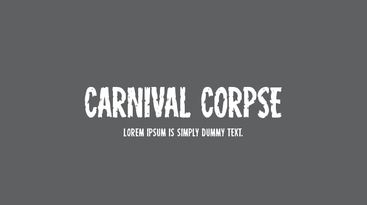 Carnival Corpse Font Family