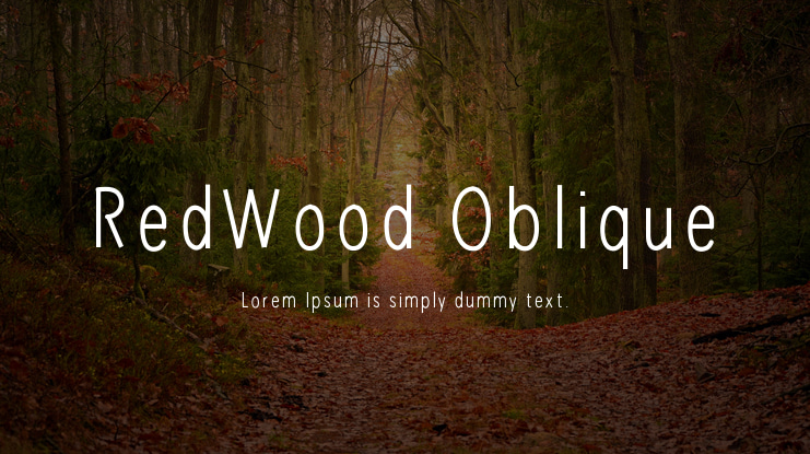 RedWood Oblique Font Family