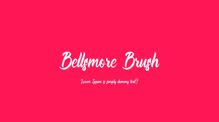 Bellsmore Brush Font