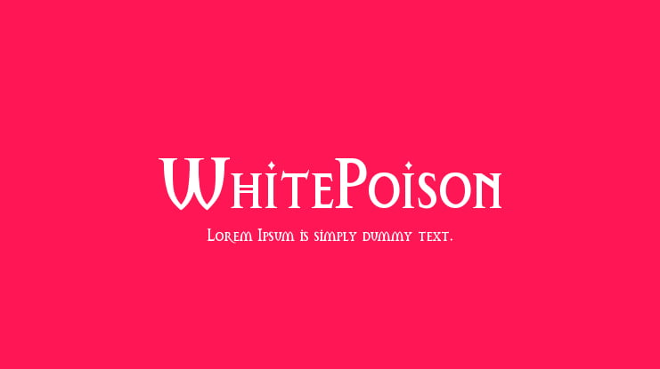 WhitePoison Font