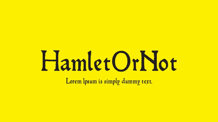 HamletOrNot Font