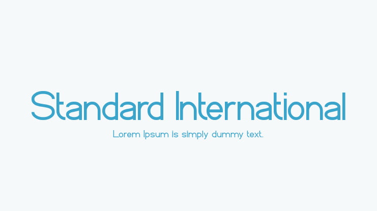 Standard International Font