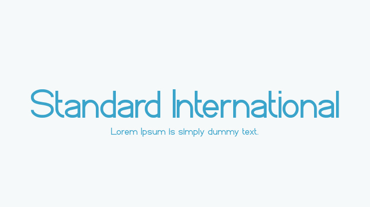 Standard International Font