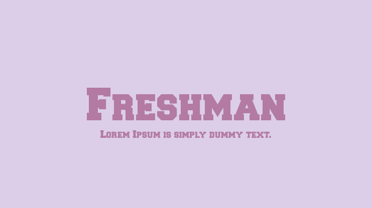Freshman Font