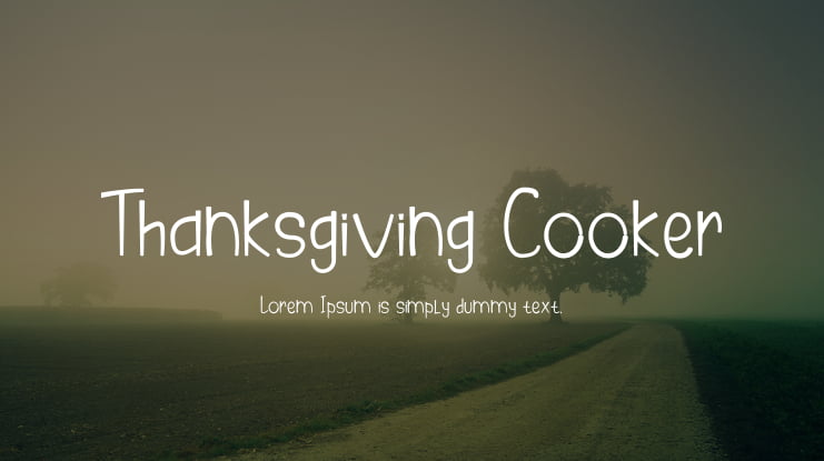 Thanksgiving Cooker Font