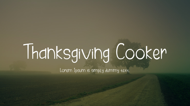 Thanksgiving Cooker Font