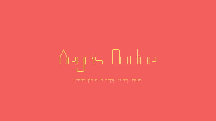 Aegris Outline Font