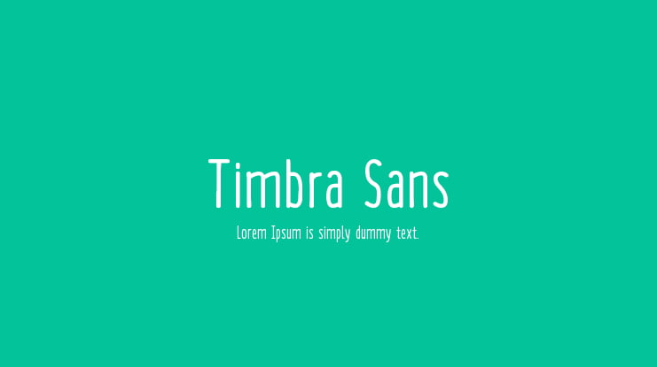 Timbra Sans Font Family