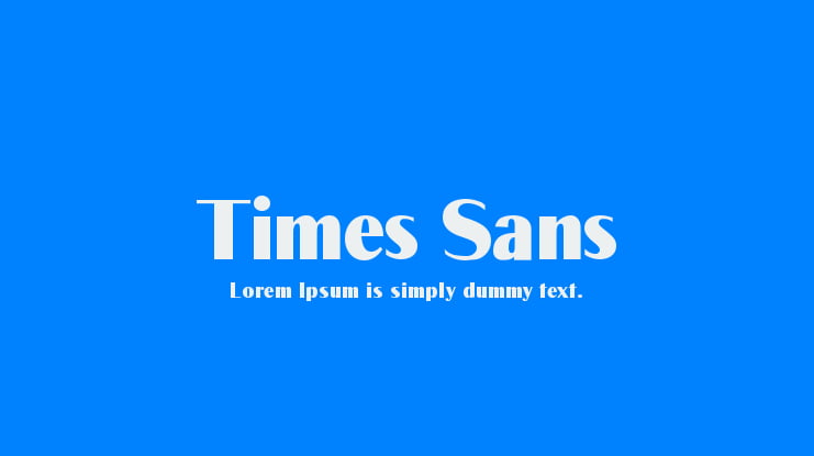 Times Sans Font