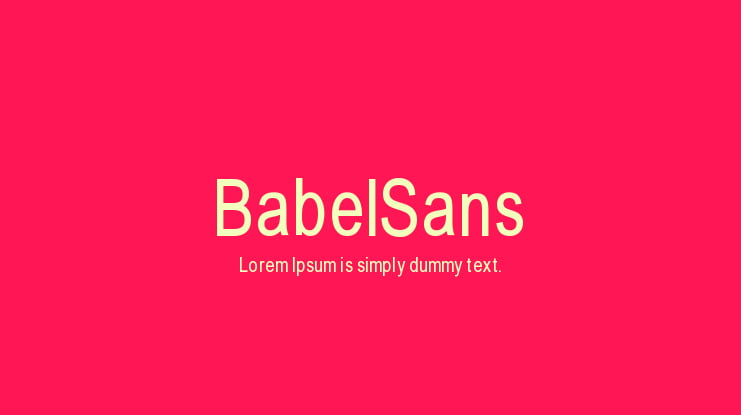 BabelSans Font Family